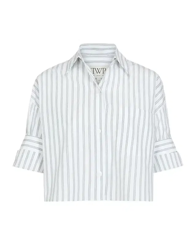TWP Next Ex Shirt in Stripe Shirting