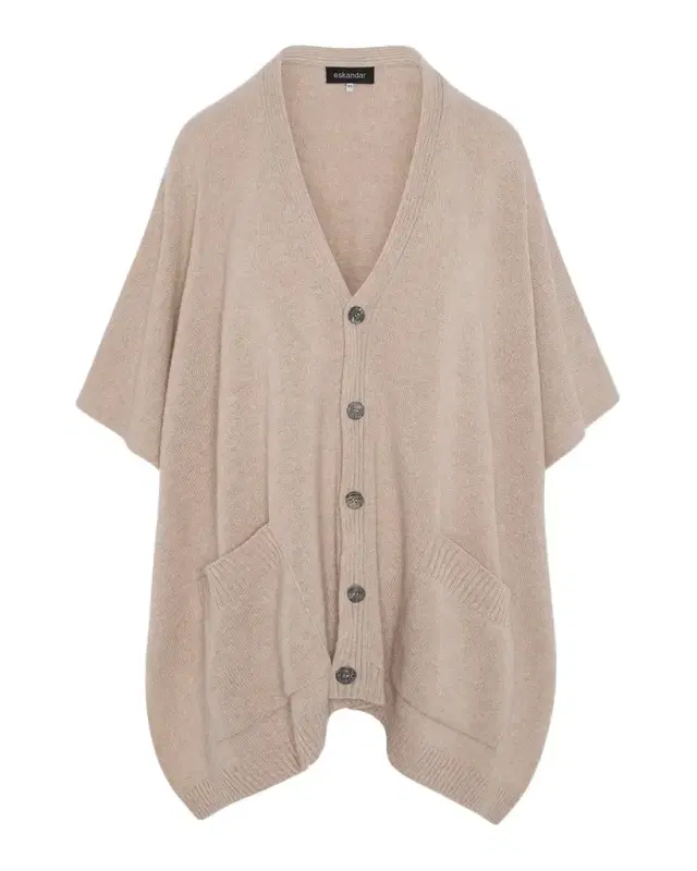 Eskandar Side-Slit Cashmere Cardigan