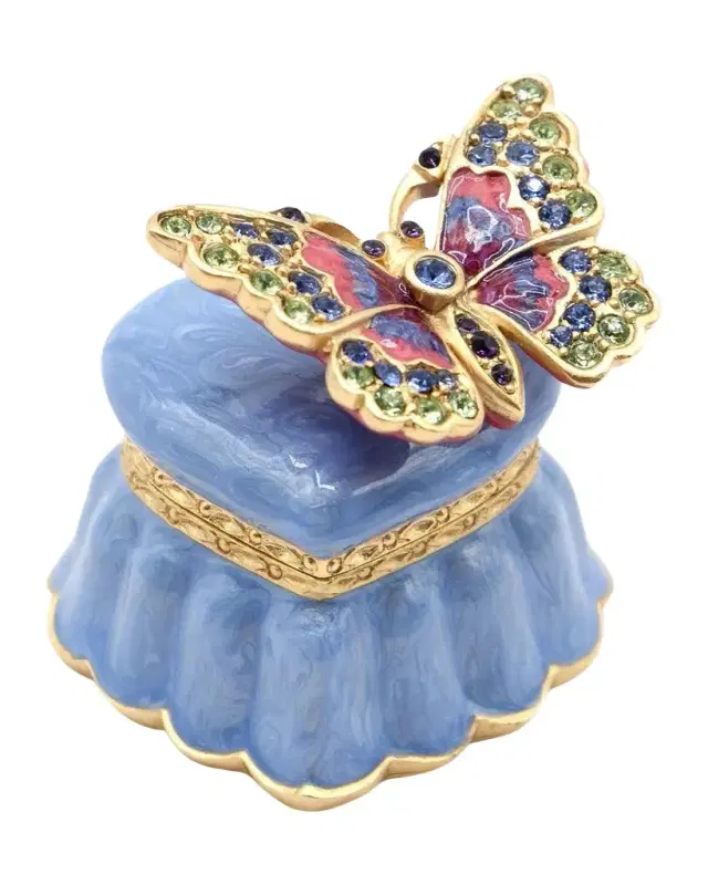 Jay Strongwater Emma Mini Butterfly Heart Box