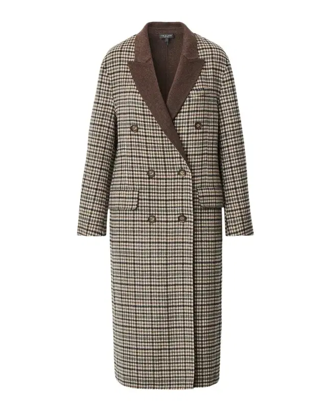 Vasso Plaid Double-Breasted Coat