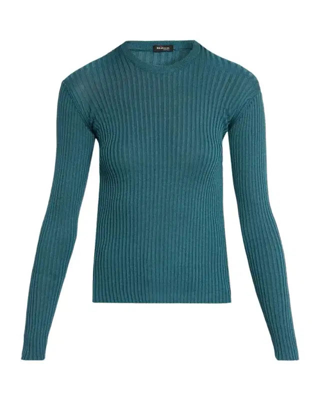 Kiton Rib-Knit Silk Sweater