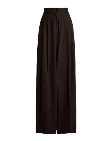 Ralph Lauren Collection Clarice Wool Herringbone Wide-Leg Pants | Thumbnail 1