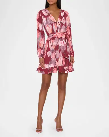 Milly Liv Pleated Floral-Print Mini Dress | Thumbnail 2