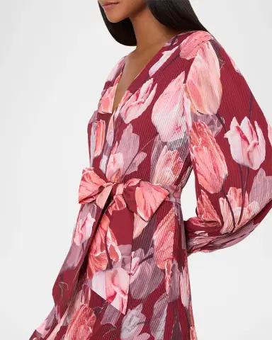 Milly Liv Pleated Floral-Print Mini Dress | Thumbnail 3