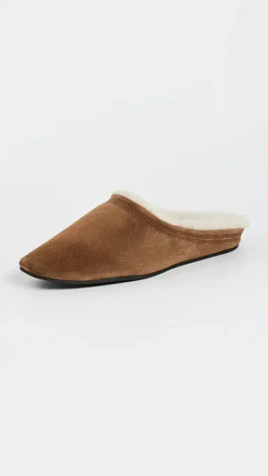Veronica Beard Narcisa Shearling Mules Chestnut 6 | Thumbnail 2 Veronica Beard Narcisa Shearling Mules Chestnut 6 | Thumbnail 2