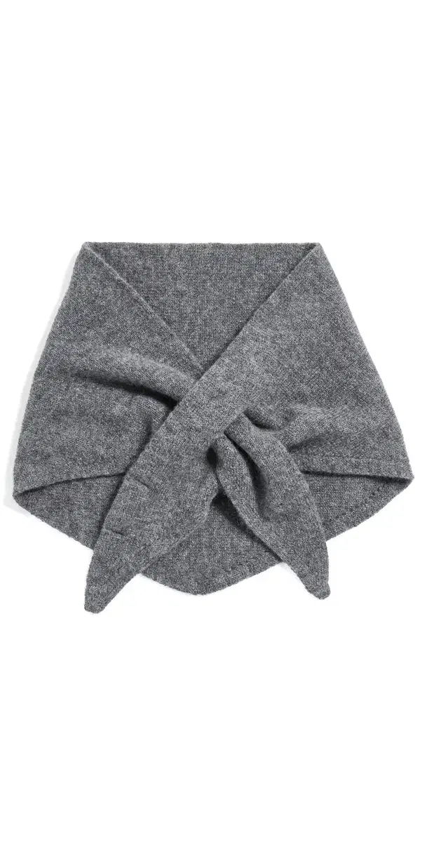 Hat Attack Triangle Wool Knit Scarf Grey One Size