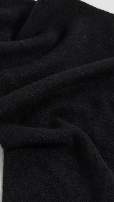 Hat Attack Triangle Wool Knit Scarf Black One Size | Thumbnail 5