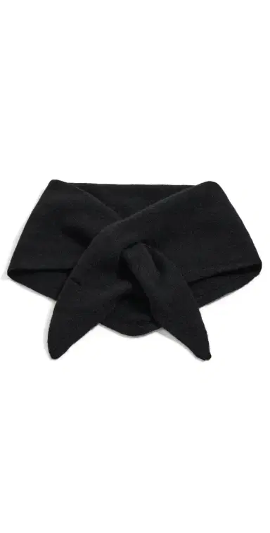 Hat Attack Triangle Wool Knit Scarf Black One Size | Thumbnail 1