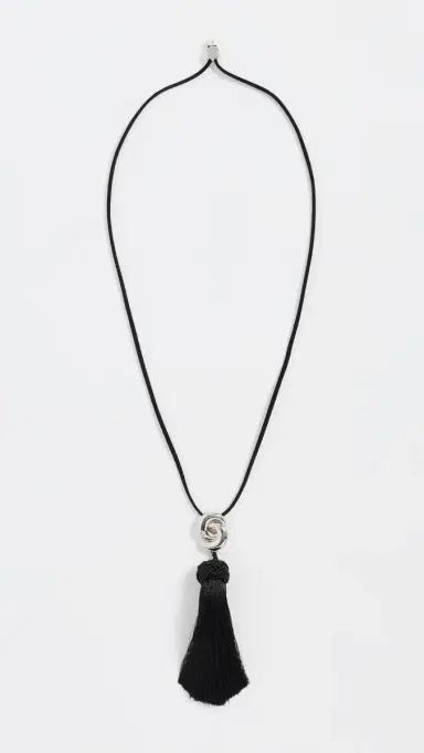 Luv AJ The Solstice Knot Tassel Necklace Silver One Size | Thumbnail 4