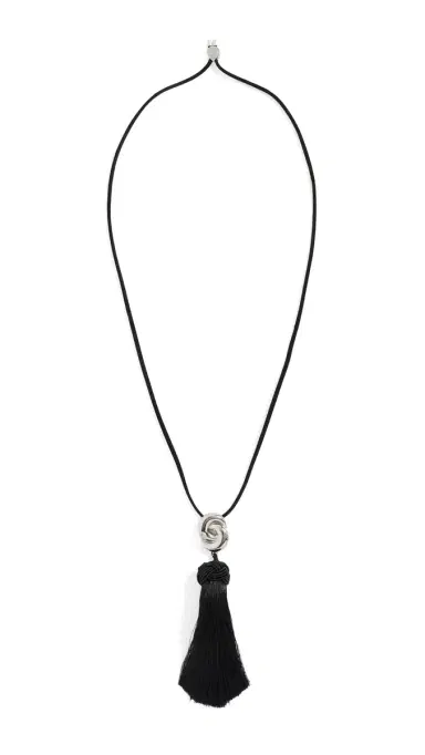 Luv AJ The Solstice Knot Tassel Necklace Silver One Size | Thumbnail 5