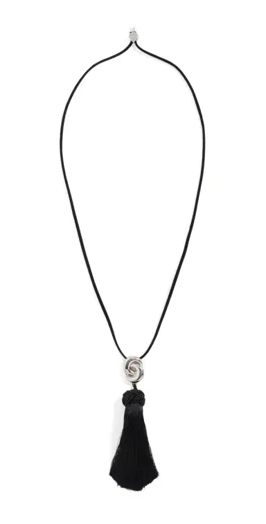 Luv AJ The Solstice Knot Tassel Necklace Silver One Size | Thumbnail 1