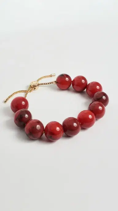 BaubleBar Jane Beaded Bracelet Red One Size | Thumbnail 2