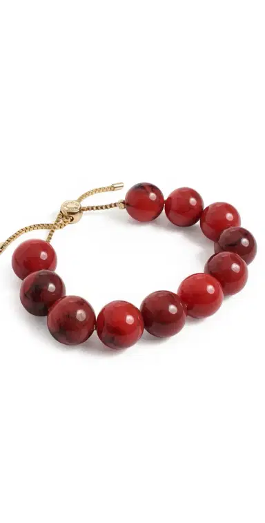 BaubleBar Jane Beaded Bracelet Red One Size | Thumbnail 1