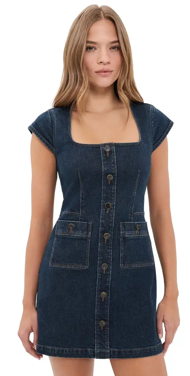 PAIGE Joanna Denim Mini Dress Glassell