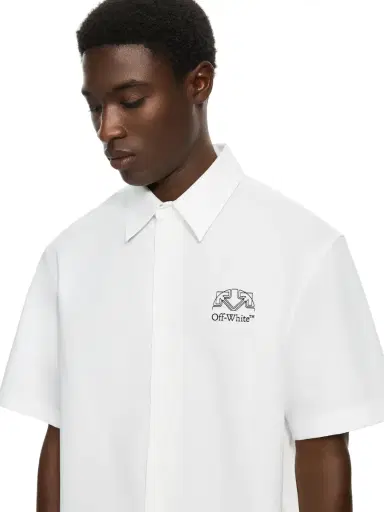 Off-White Off Line Half Arrow Poplin Slim Bowling Shirt | Thumbnail 5 Off-White Off Line Half Arrow Poplin Slim Bowling Shirt | Thumbnail 5