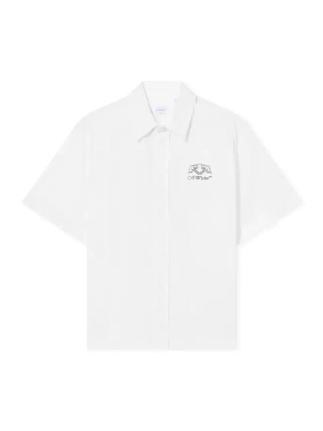 Off-White Off Line Half Arrow Poplin Slim Bowling Shirt