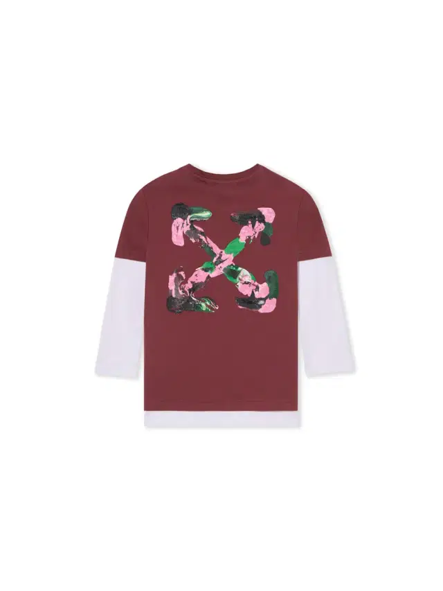 Off-White Arrow Acrylic Double Layer Long Sleeve T-Shirt