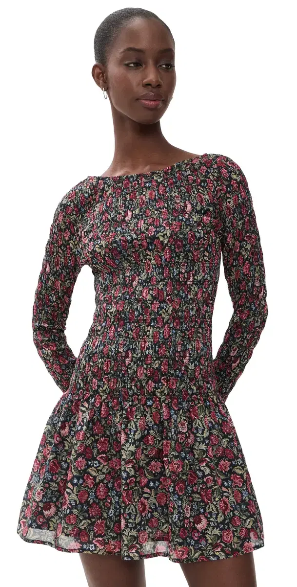 Hill House Home The Dalia Mini Nap Dress Chilton Floral Block/ulti