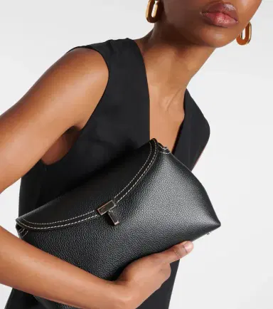 Toteme T-Lock Small leather clutch | Thumbnail 4