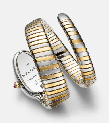 BVLGARI Serpenti Tubogas embellished 18kt gold and stainless steel watch | Thumbnail 7