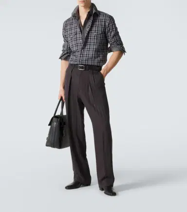 Tom Ford Checked cotton twill Western shirt | Thumbnail 5