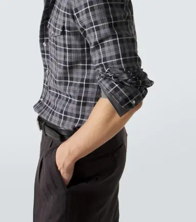 Tom Ford Checked cotton twill Western shirt | Thumbnail 6
