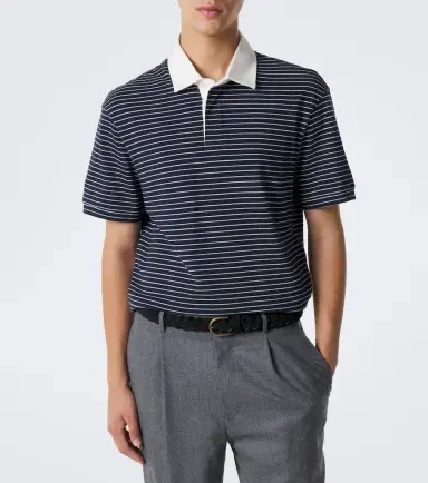 dunhill Striped cotton piqué polo shirt | Thumbnail 3 dunhill Striped cotton piqué polo shirt | Thumbnail 3