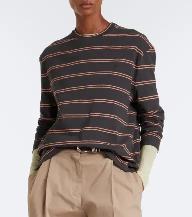 Jil Sander Striped cotton T-shirt | Thumbnail 4