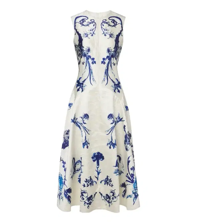 Erdem Floral twill midi dress