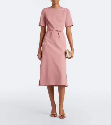 Erdem Embellished embroidered twill midi dress | Thumbnail 3