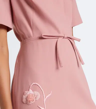 Erdem Embellished embroidered twill midi dress | Thumbnail 4