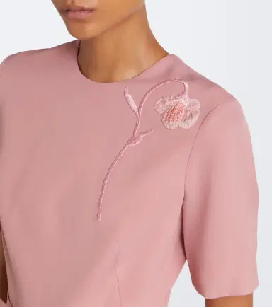 Erdem Embellished embroidered twill midi dress | Thumbnail 6