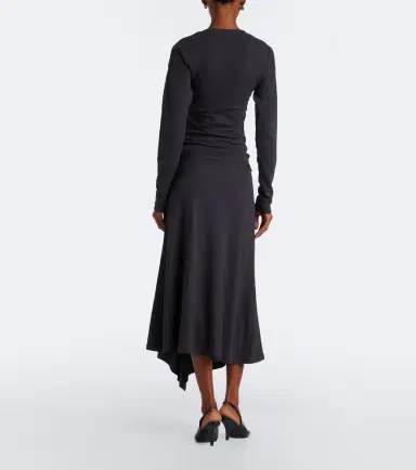 Lemaire Cotton jersey crêpe midi dress | Thumbnail 6 Lemaire Cotton jersey crêpe midi dress | Thumbnail 6