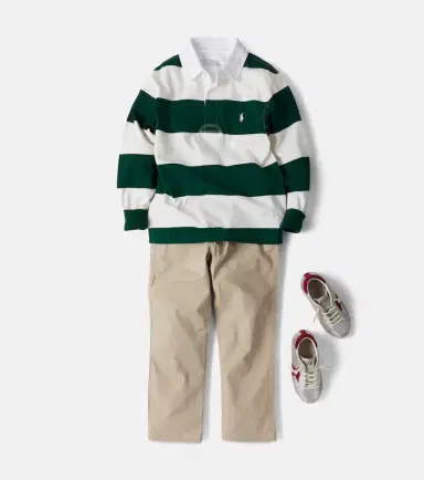 POLO RALPH LAUREN KIDS Striped cotton polo shirt | Thumbnail 4 POLO RALPH LAUREN KIDS Striped cotton polo shirt | Thumbnail 4