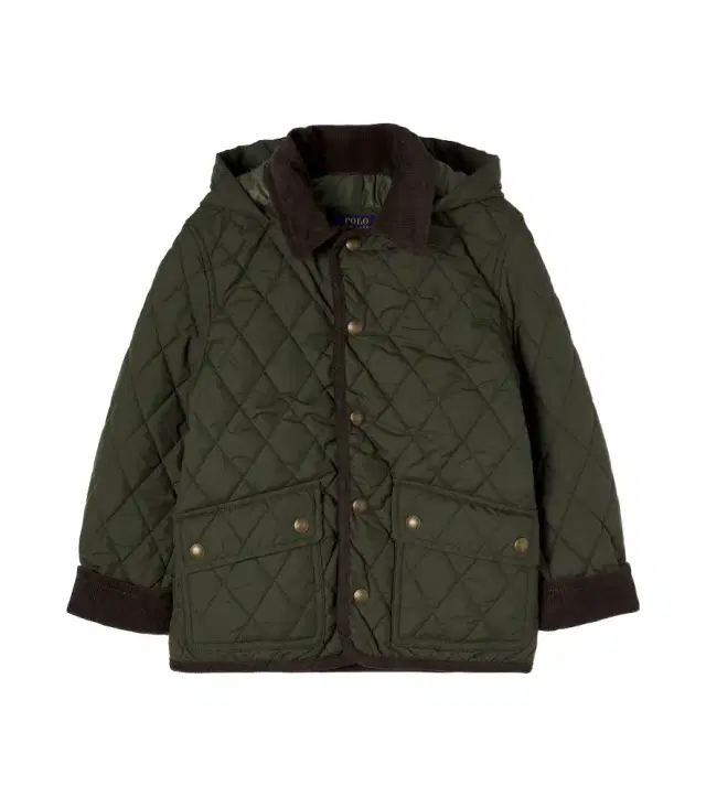 POLO RALPH LAUREN KIDS Corduroy-trimmed quilted jacket