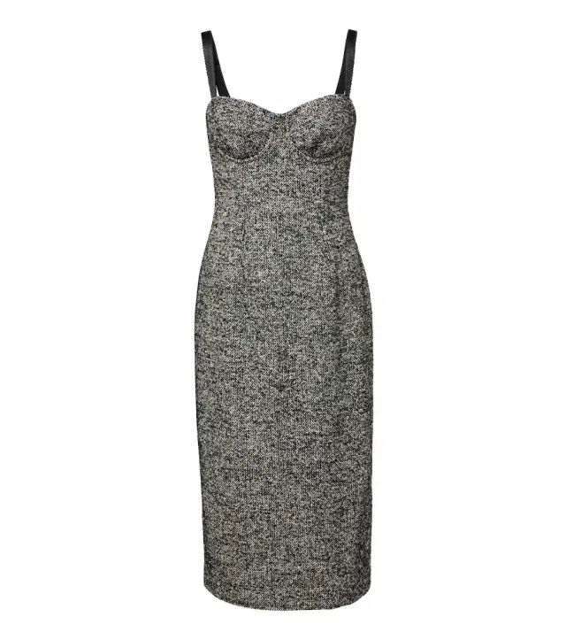 Dolce & Gabbana Wool and silk-blend tweed midi dress