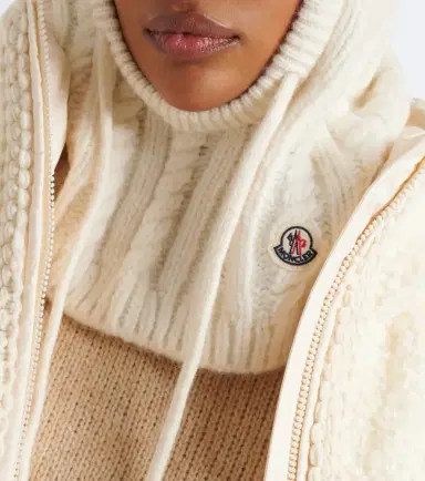Moncler Cable-knit alpaca and wool-blend balaclava | Thumbnail 4