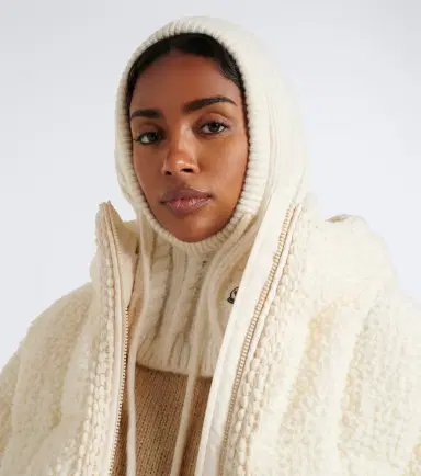 Moncler Cable-knit alpaca and wool-blend balaclava | Thumbnail 5
