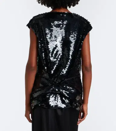 Simone Rocha Bow-detail sequined peplum top | Thumbnail 3