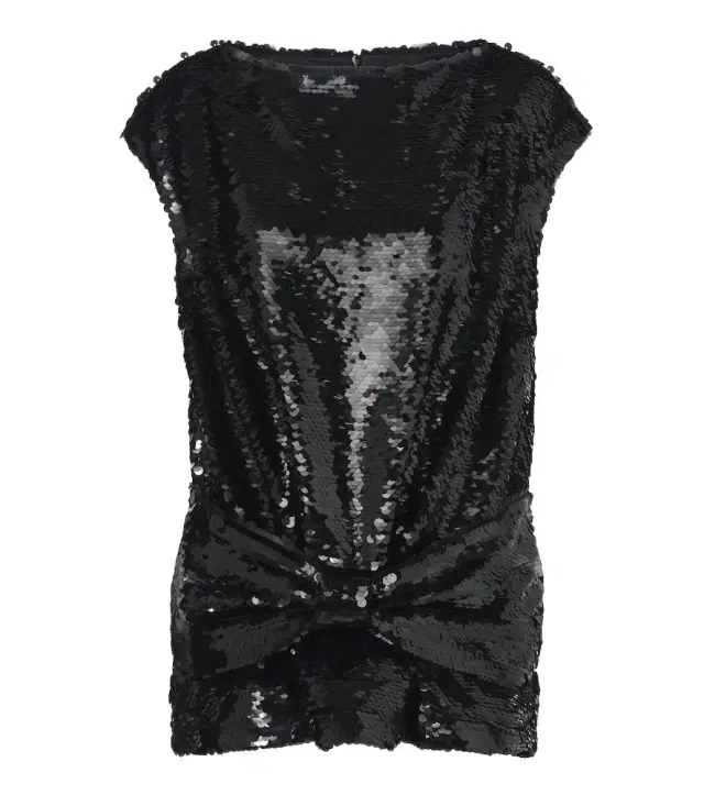 Simone Rocha Bow-detail sequined peplum top