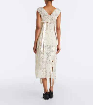 Simone Rocha Unraveling bow-detail lace midi skirt | Thumbnail 3 Simone Rocha Unraveling bow-detail lace midi skirt | Thumbnail 3