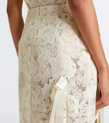 Simone Rocha Unraveling bow-detail lace midi skirt | Thumbnail 6 Simone Rocha Unraveling bow-detail lace midi skirt | Thumbnail 6
