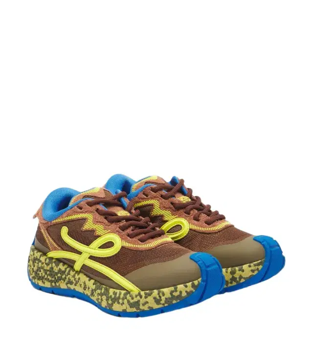 Loewe Pogo colorbocked mesh-trimmed sneakers