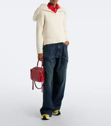 Loewe Pogo colorbocked mesh-trimmed sneakers | Thumbnail 5