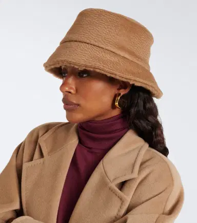 Max Mara Reversible camel hair and silk bucket hat | Thumbnail 5