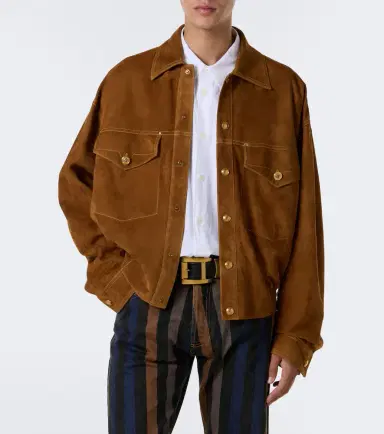 Versace Suede blouson jacket | Thumbnail 6 Versace Suede blouson jacket | Thumbnail 6