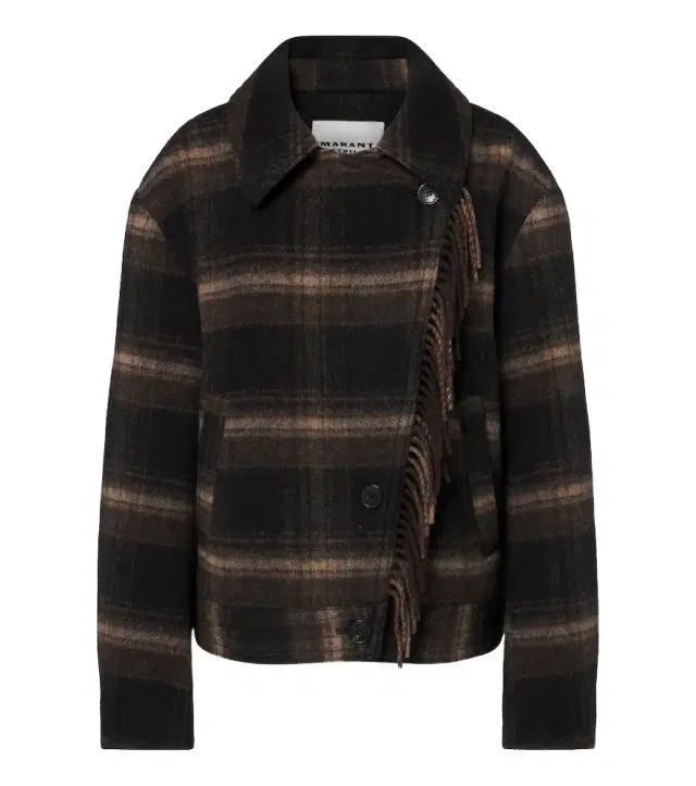 Marant Étoile Galeane plaid wool-blend jacket