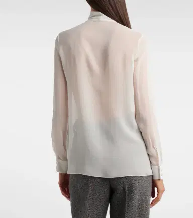 Gabriela Hearst Shildon tie-neck silk blouse | Thumbnail 4 Gabriela Hearst Shildon tie-neck silk blouse | Thumbnail 4