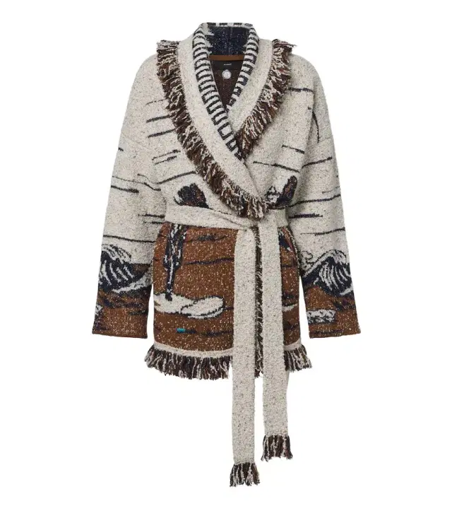 Alanui Riding The Waves cotton and wool blend cardigan