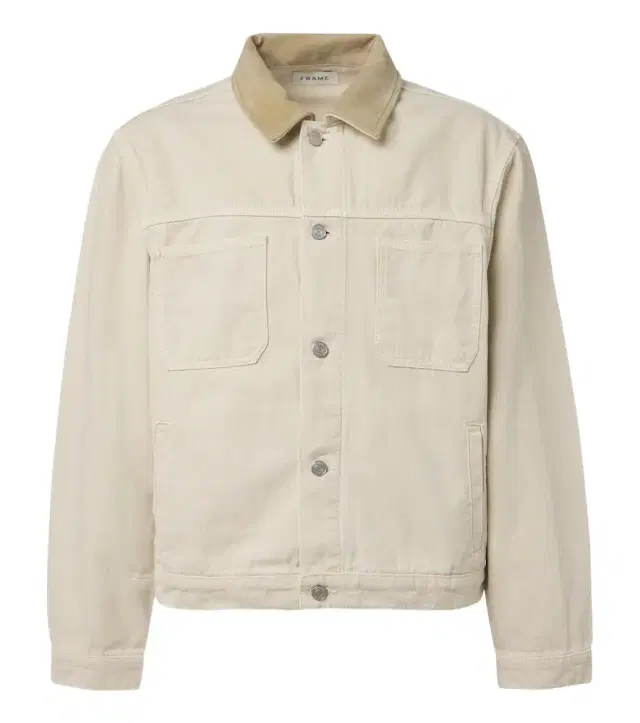 Frame Suede-trimmed cotton field jacket